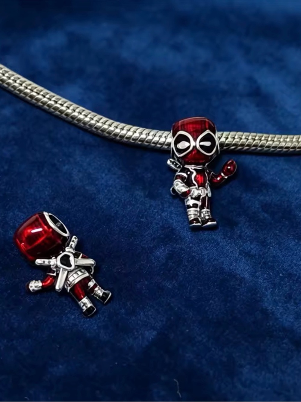 Red Superhero Charm Beads for Bracelets